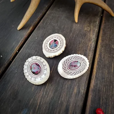 Eudialyte Brooch