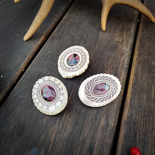 Eudialyte Brooch